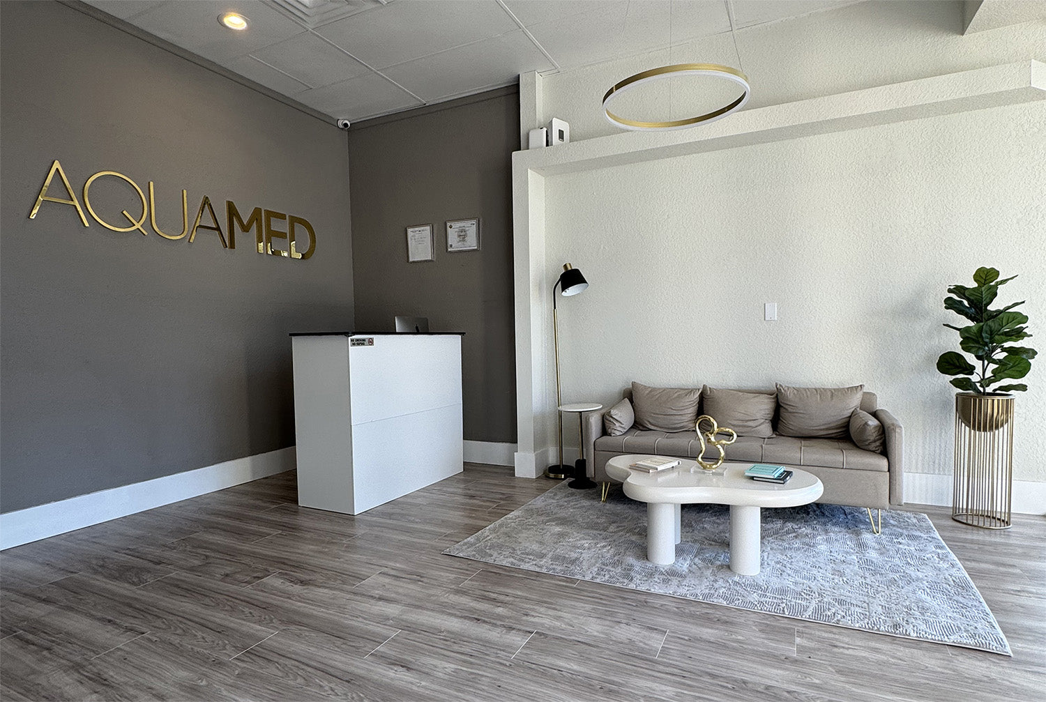 The interior of the Aquamed center.